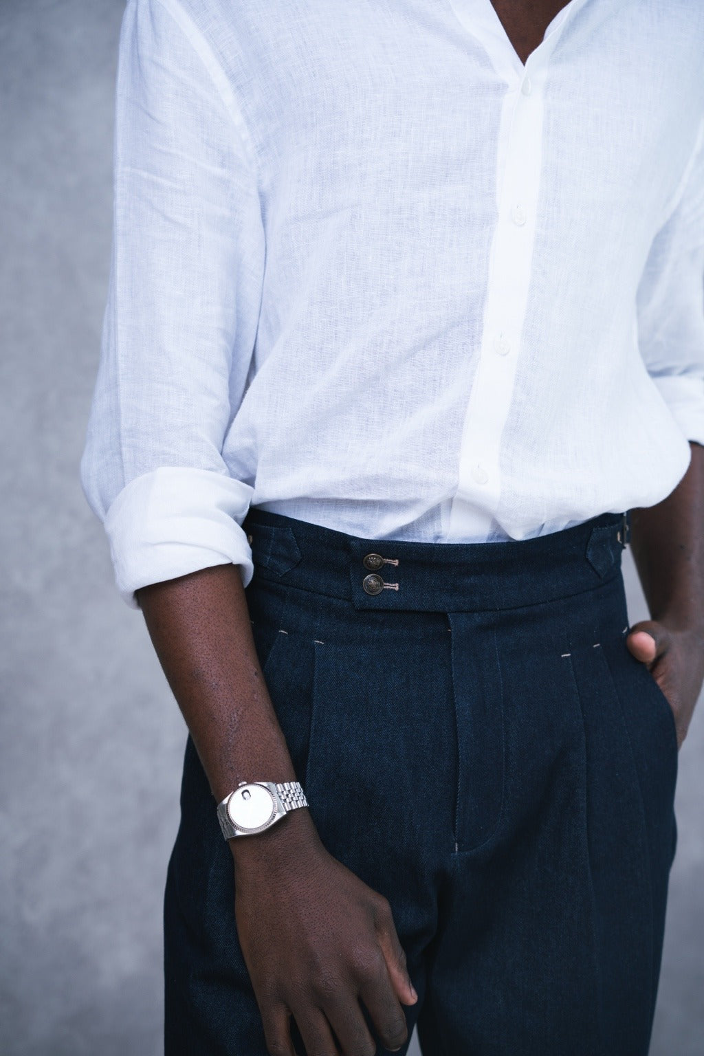 Japanese Denim Gurkha Pants (Dark Denim)