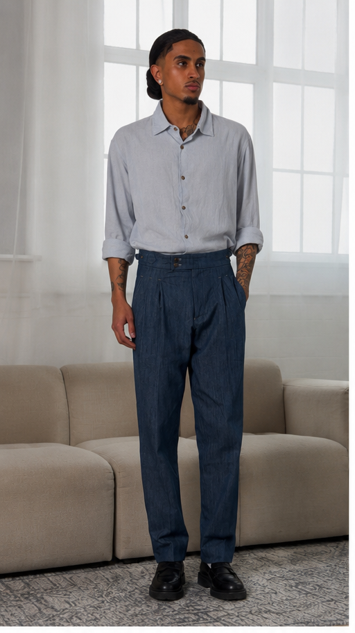 Japanese Denim Gurkha Pants (Light Blue)