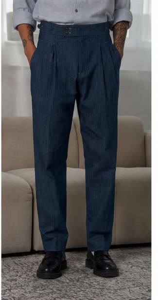 Japanese Denim Gurkha Pants (Light Blue)