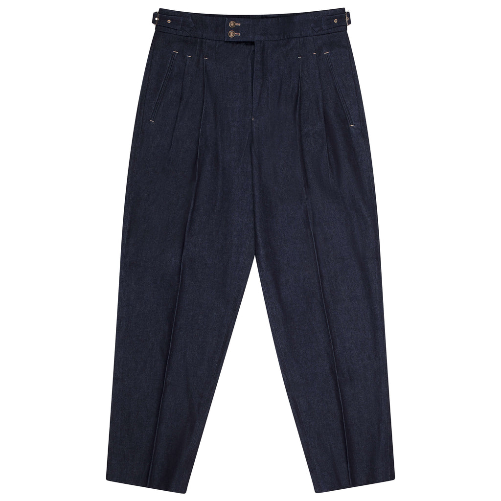 Japanese Denim Gurkha Pants (Dark Denim)