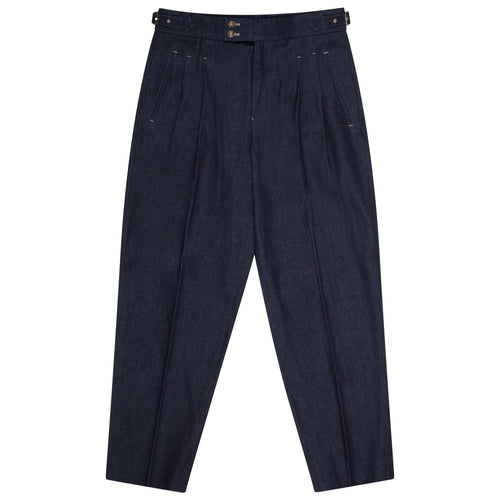 Japanese Denim Gurkha Pants (Dark Denim)